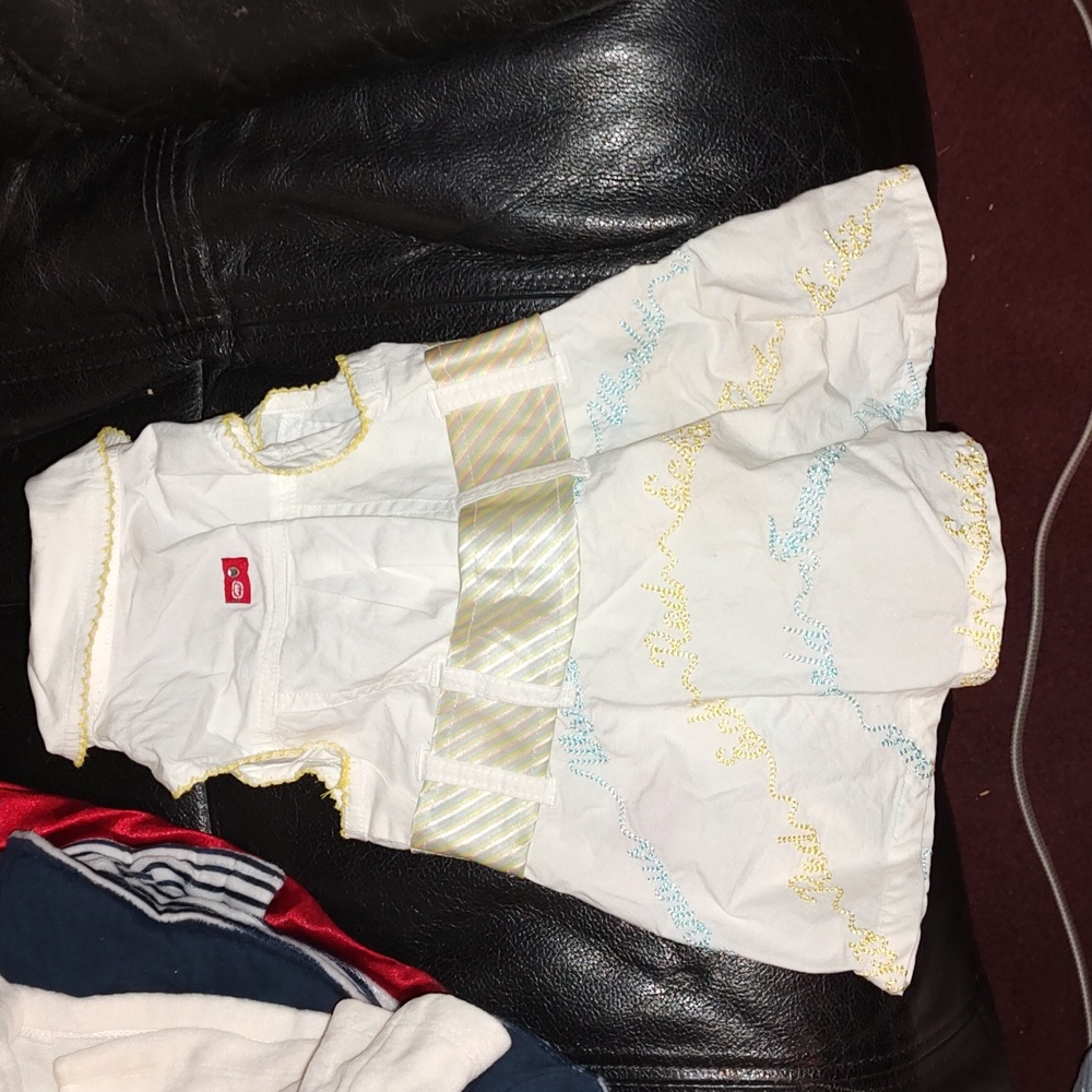 Little girl dress echo red 12m